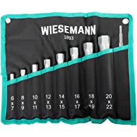 Juego de llaves tubulares 10 piezas 6-22mm de WIESEMANN 1893 I Para trabajar en el grifo- las bujías y mucho más I En…